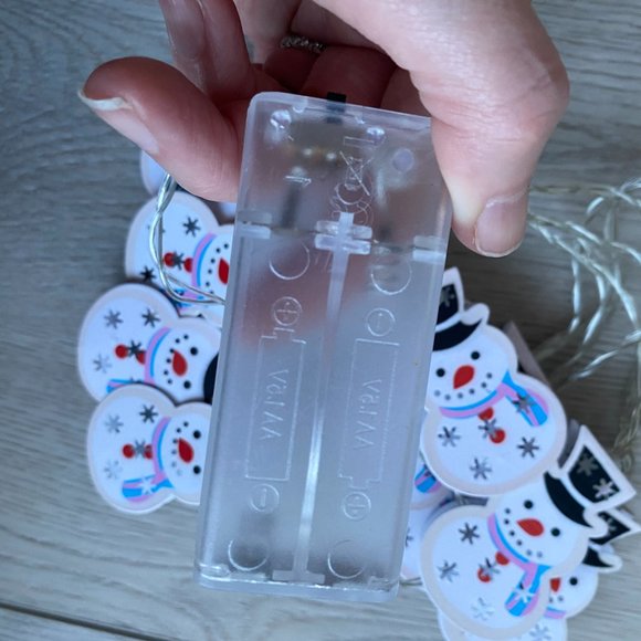 Christmas Snowman String Lights, battery powered - Picture 3 of 5